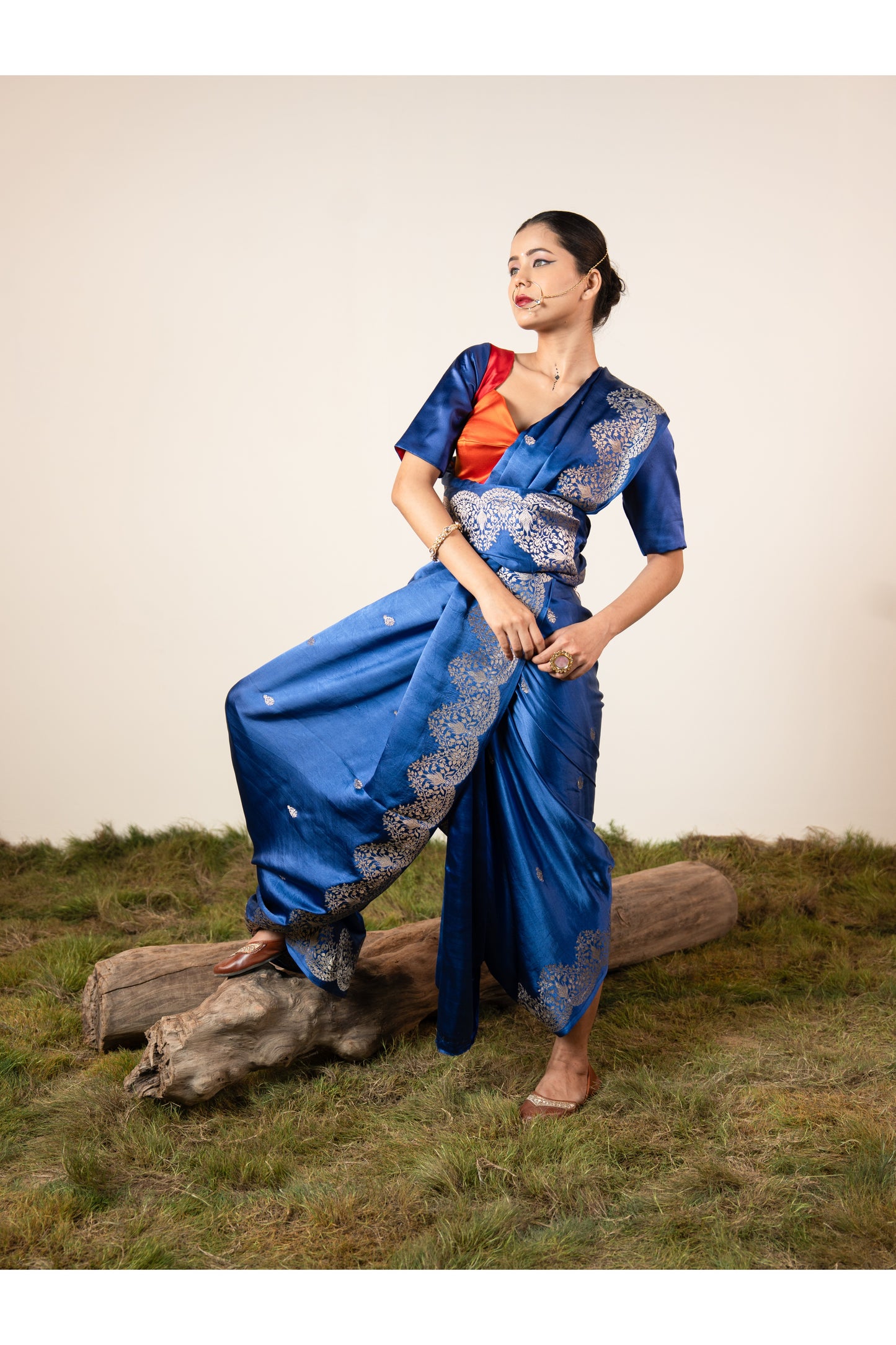 Arohi – Blue Banarasi Silk Saree