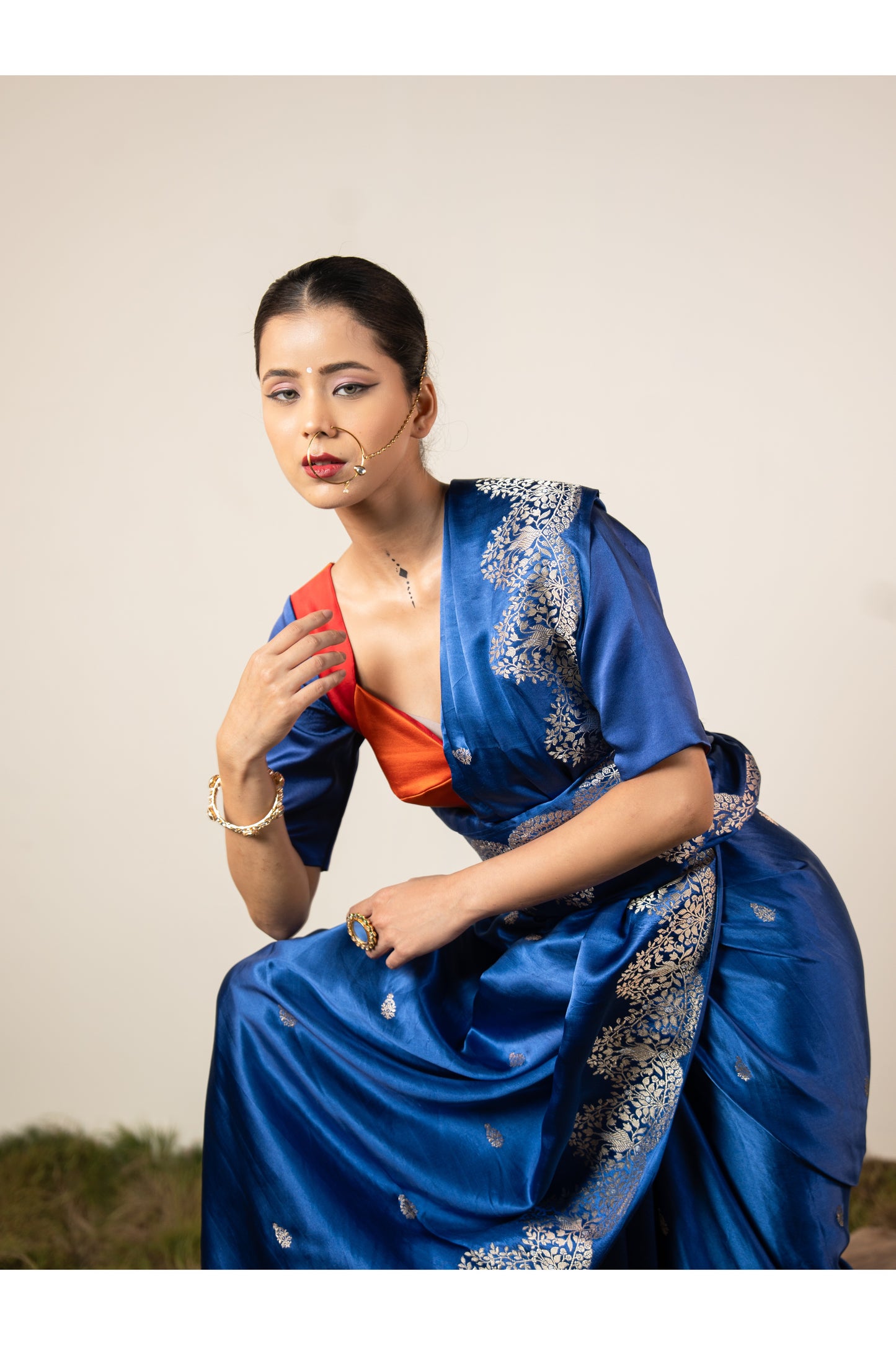 Arohi – Blue Banarasi Silk Saree