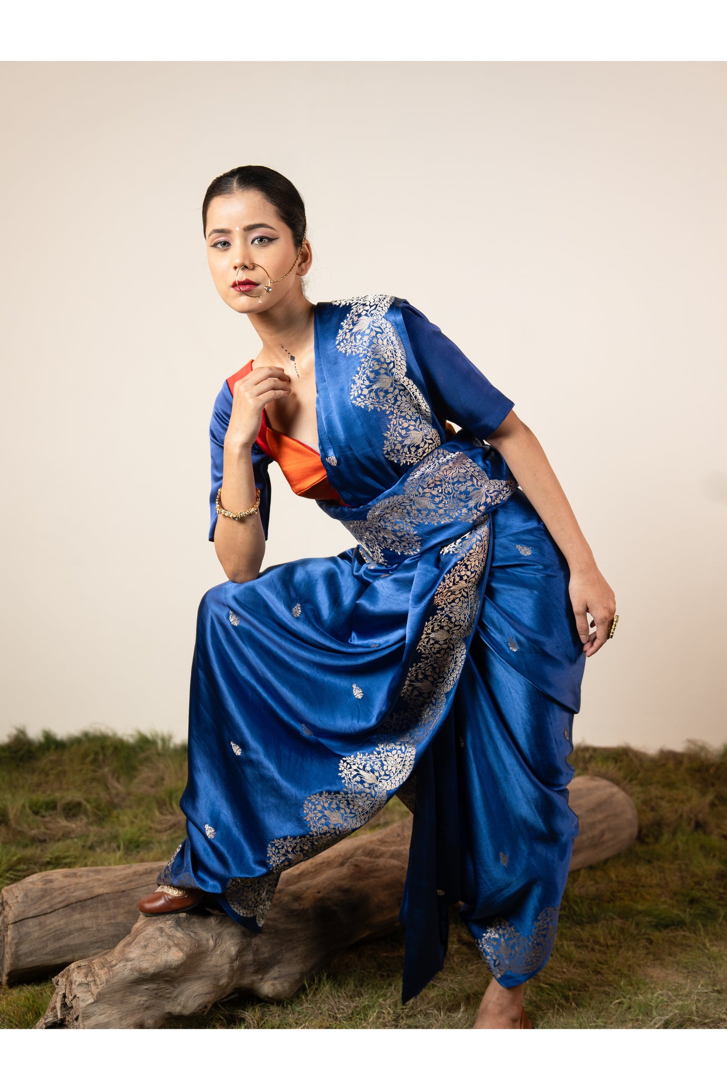 Arohi – Blue Banarasi Silk Saree
