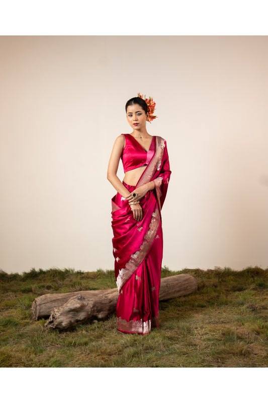 Radha – Pink Banarasi Silk Saree