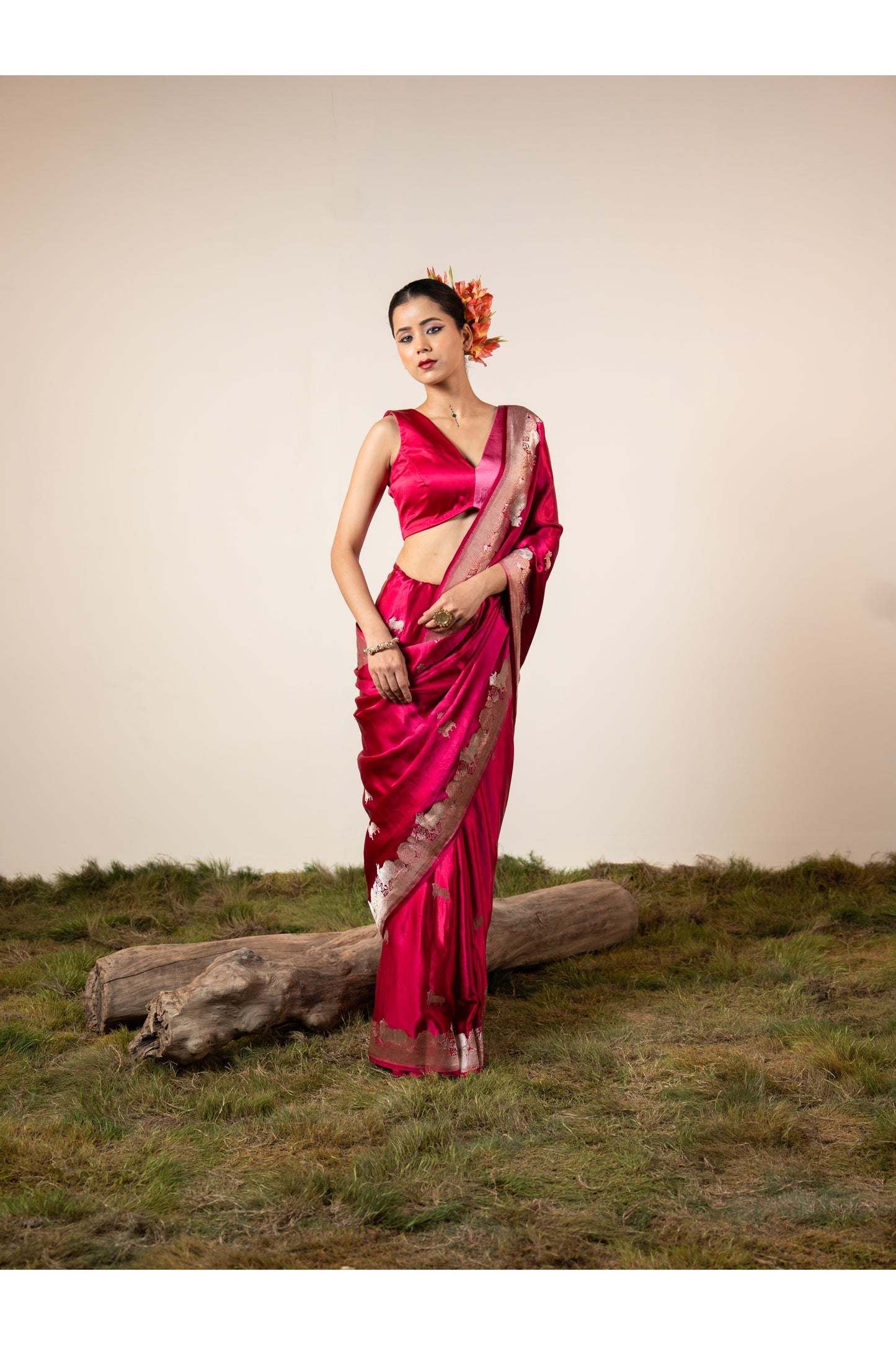 Radha – Pink Banarasi Silk Saree