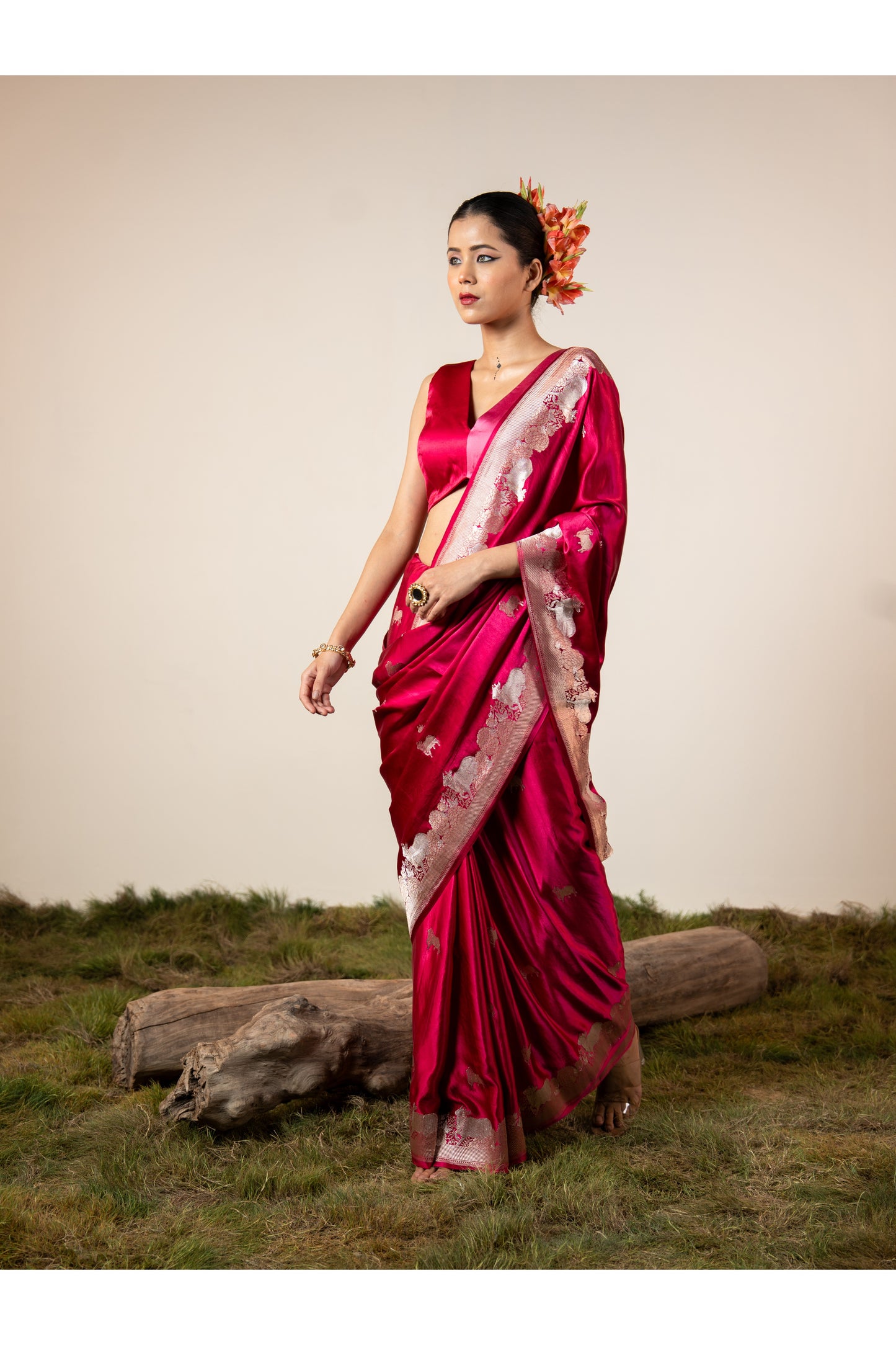 Radha – Pink Banarasi Silk Saree
