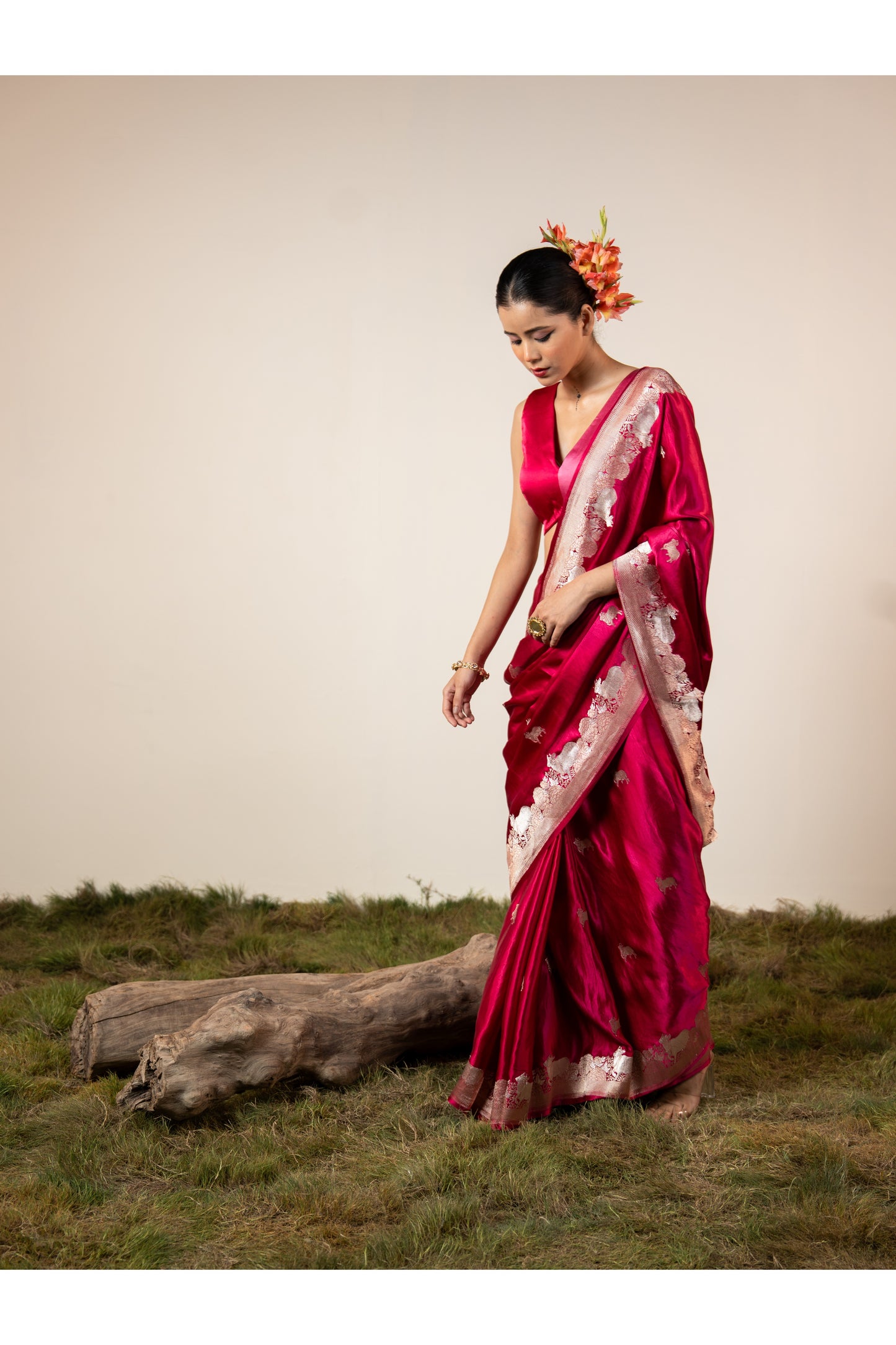 Radha – Pink Banarasi Silk Saree