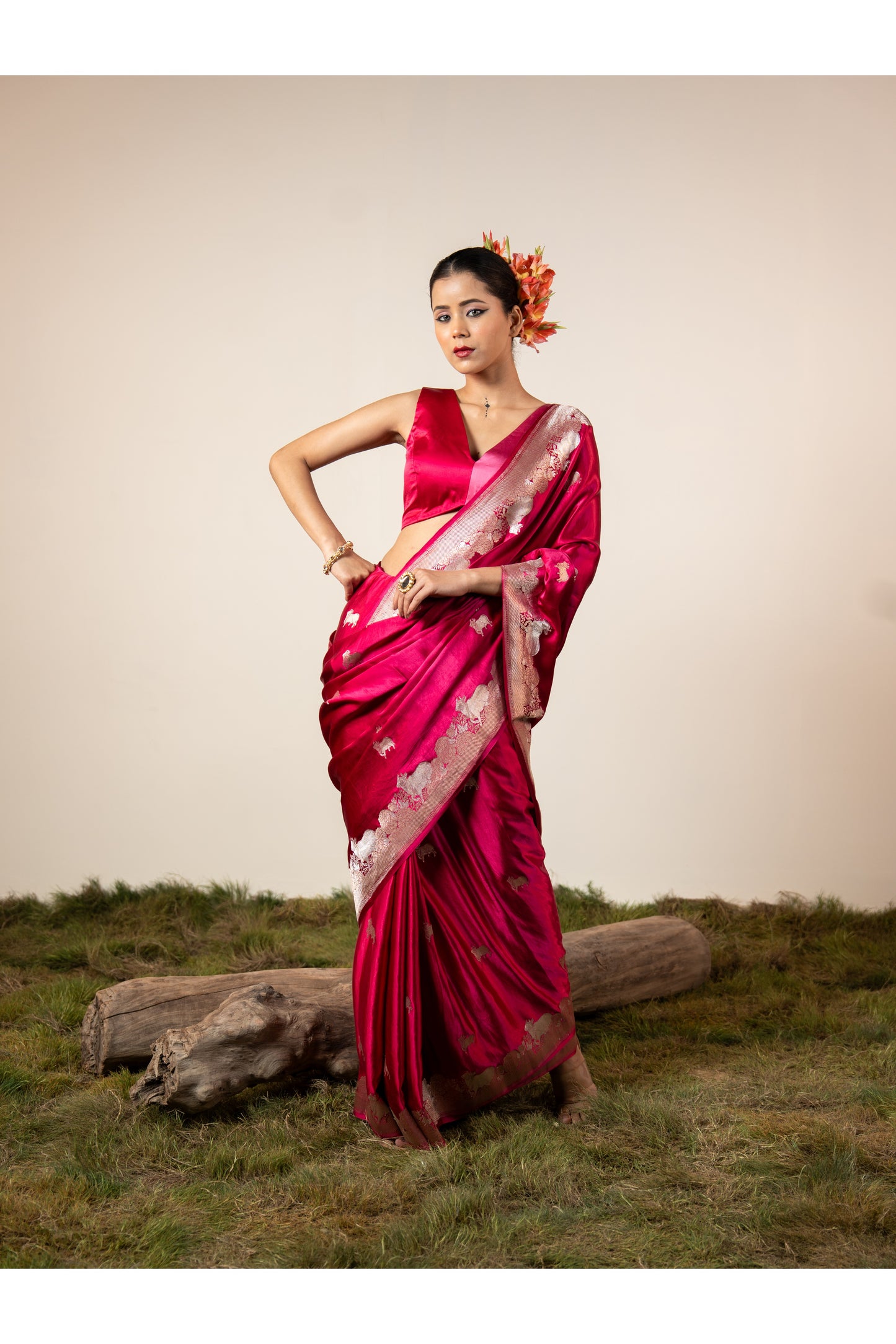 Radha – Pink Banarasi Silk Saree
