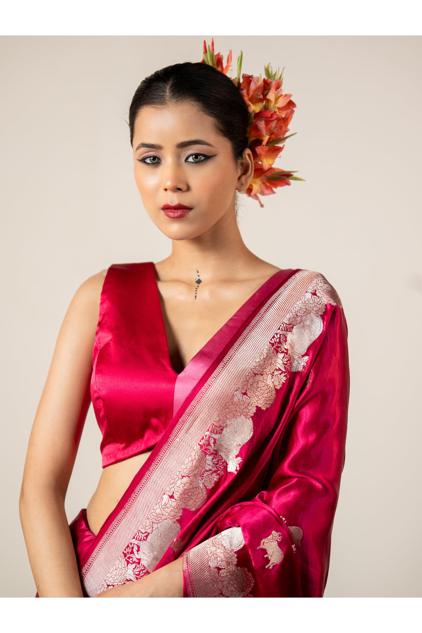 Radha – Pink Banarasi Silk Saree