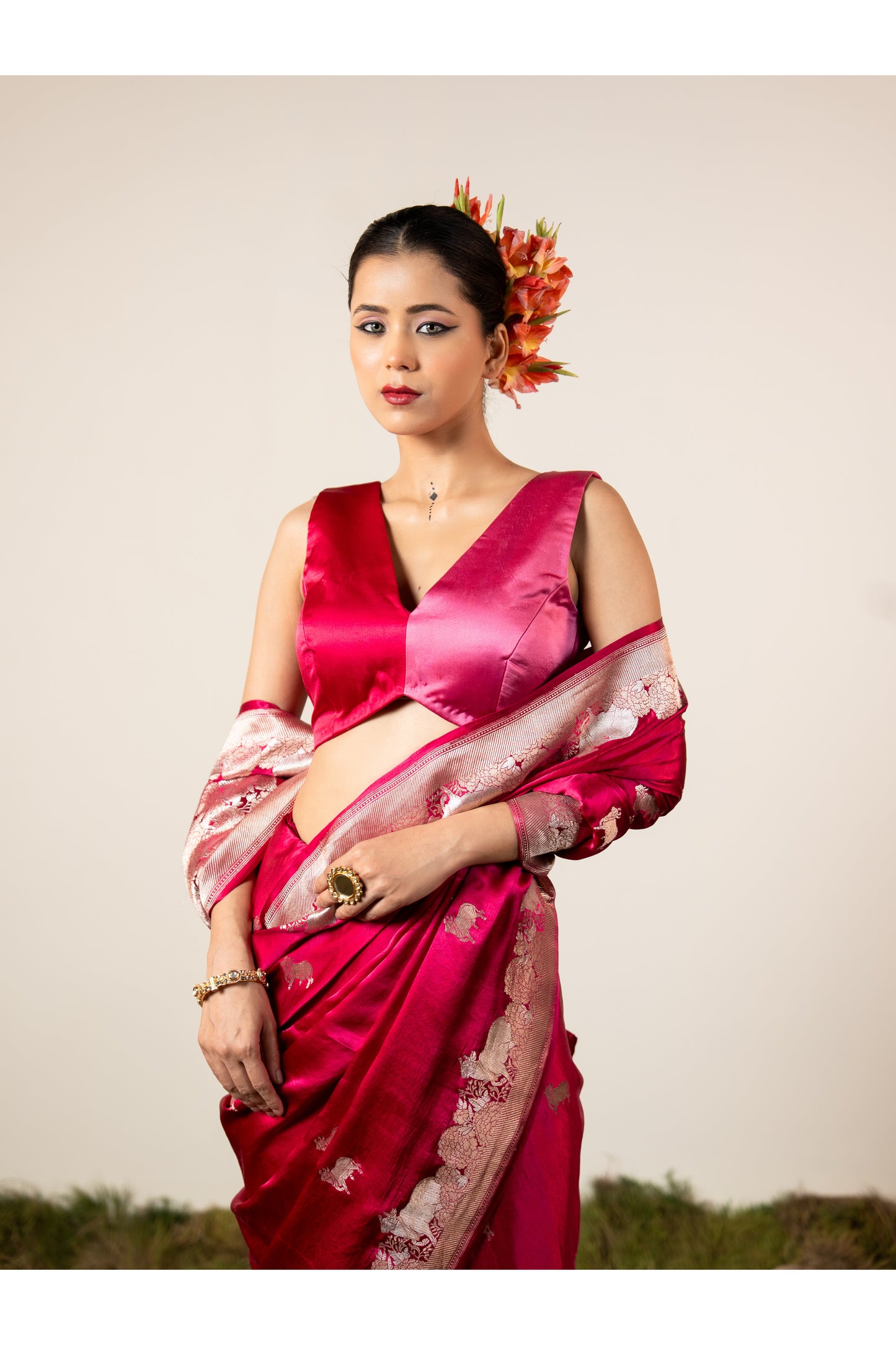Radha – Pink Banarasi Silk Saree