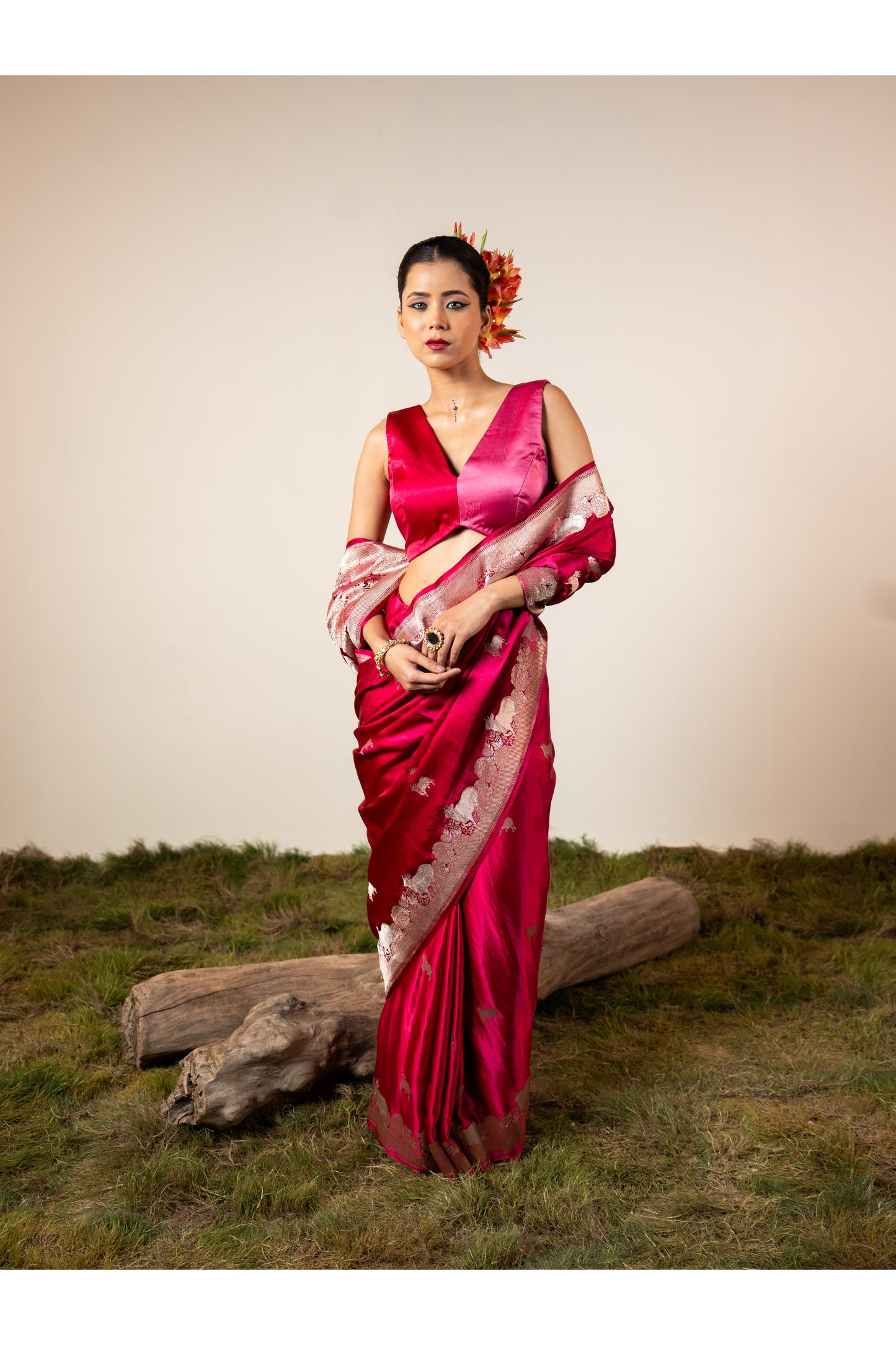 Radha – Pink Banarasi Silk Saree
