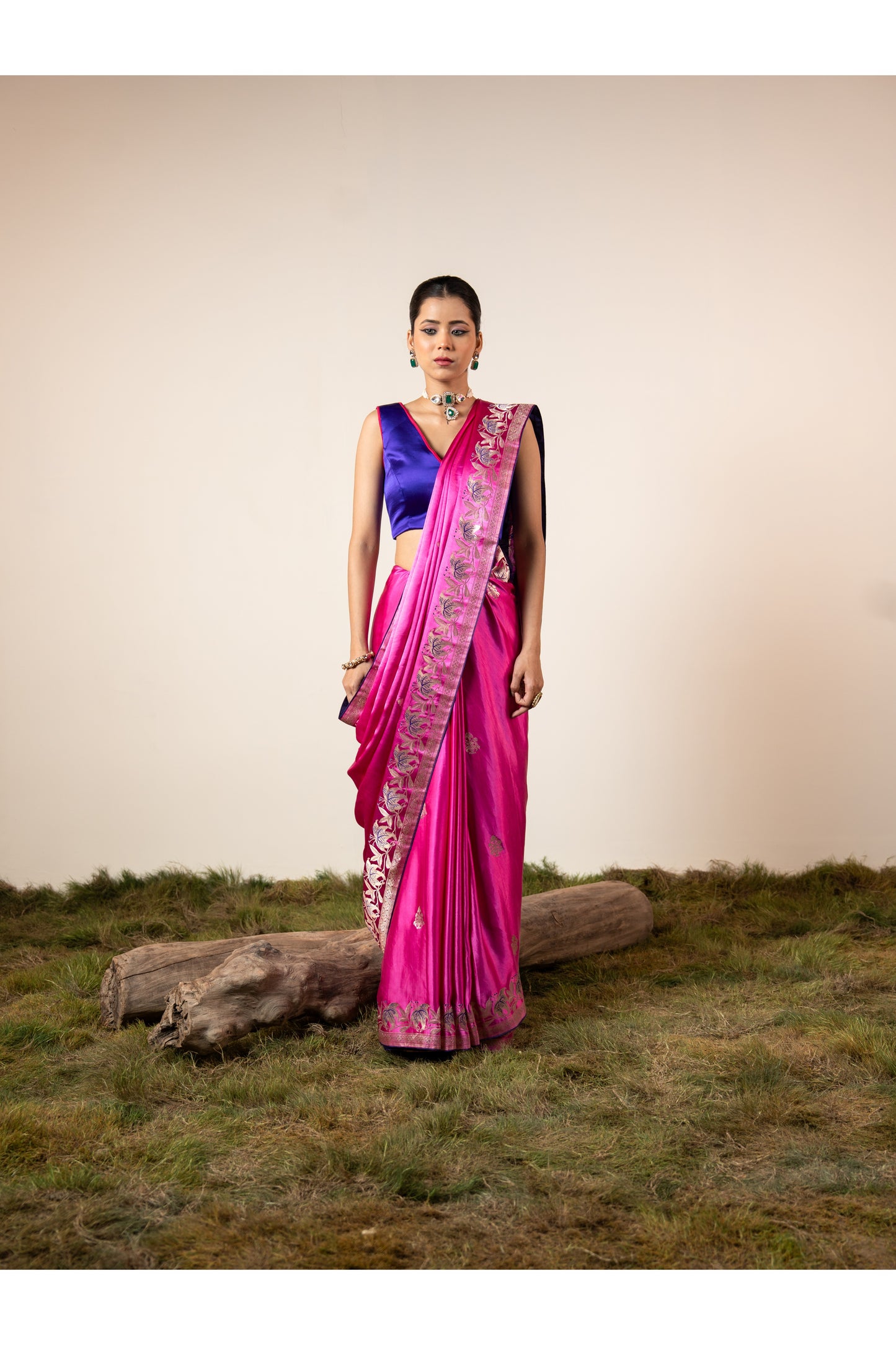 Mrig – Pink Banarasi Silk Saree