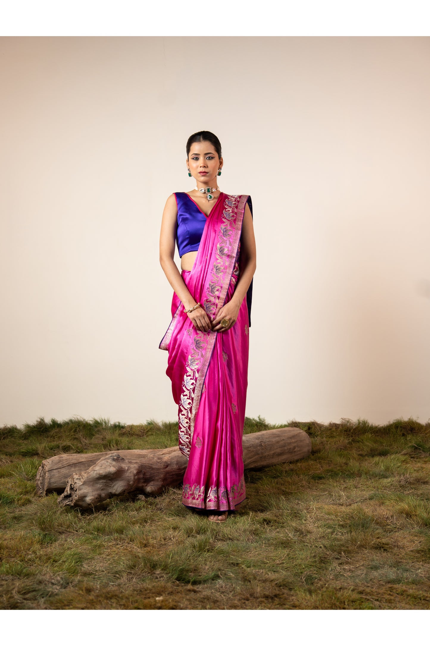 Mrig – Pink Banarasi Silk Saree