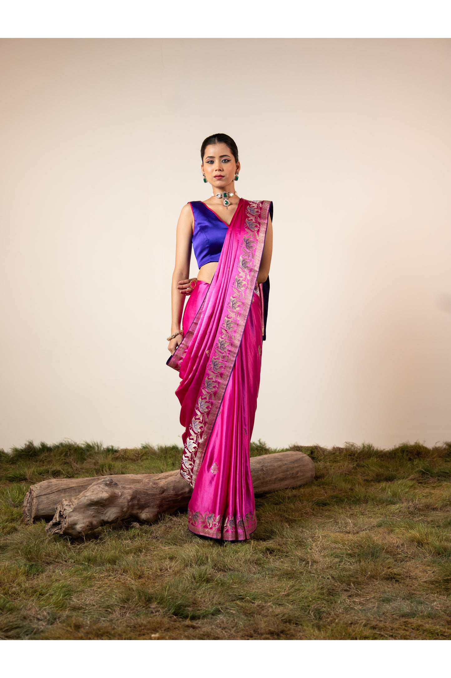 Mrig – Pink Banarasi Silk Saree