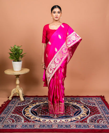 Mayur Border Handwoven Banaras Saree