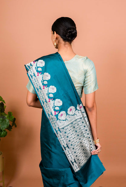 Gulner Border Handwoven Banaras Saree