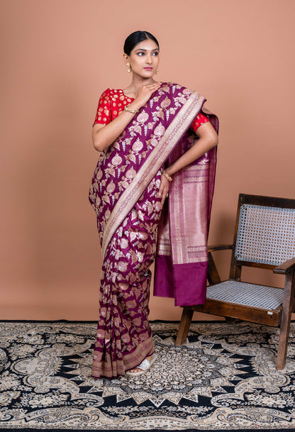 Paan Jaal Handwoven Banaras Saree