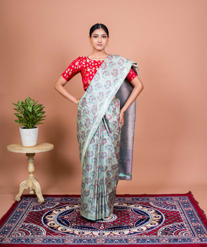 Tilfi Stripe Handwoven Banaras Saree