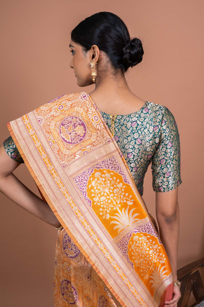 Charbagh Handwoven Banaras Saree