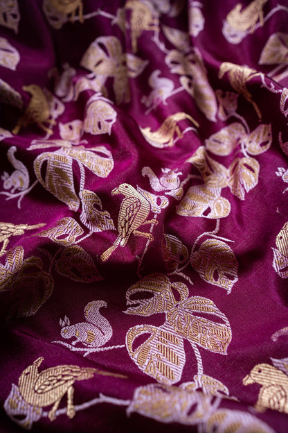 Chidiya Jaal Handwoven Banaras Saree