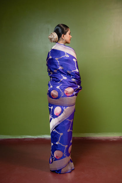 Mridul: Soft as a quiet breath, deep as the evening sky. Banarasi Handwoven