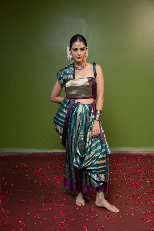 Lepakshi: Where devotion meets design. Banarasi Handwoven Saari