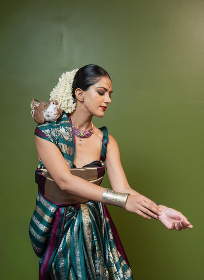 Lepakshi: Where devotion meets design. Banarasi Handwoven Saari