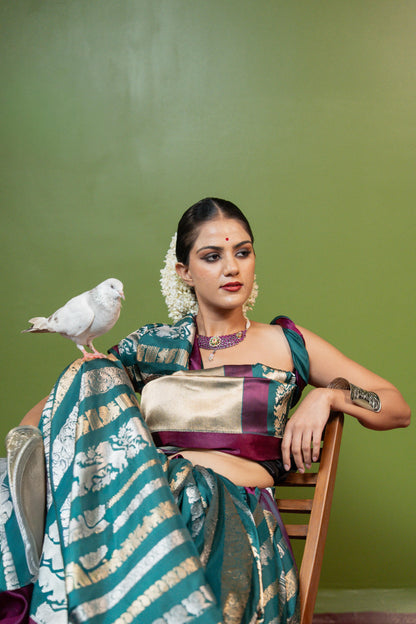 Lepakshi: Where devotion meets design. Banarasi Handwoven Saari