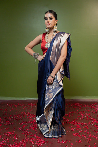 Gamini: Grace in motion. Power in calm. Banarasi Handwoven Saari
