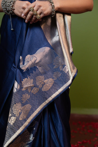 Gamini: Grace in motion. Power in calm. Banarasi Handwoven Saari