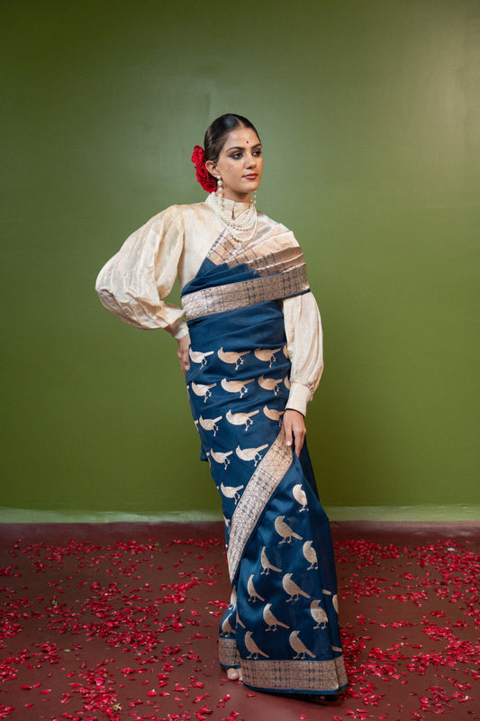 Neela: Banarasi Handwoven Saari