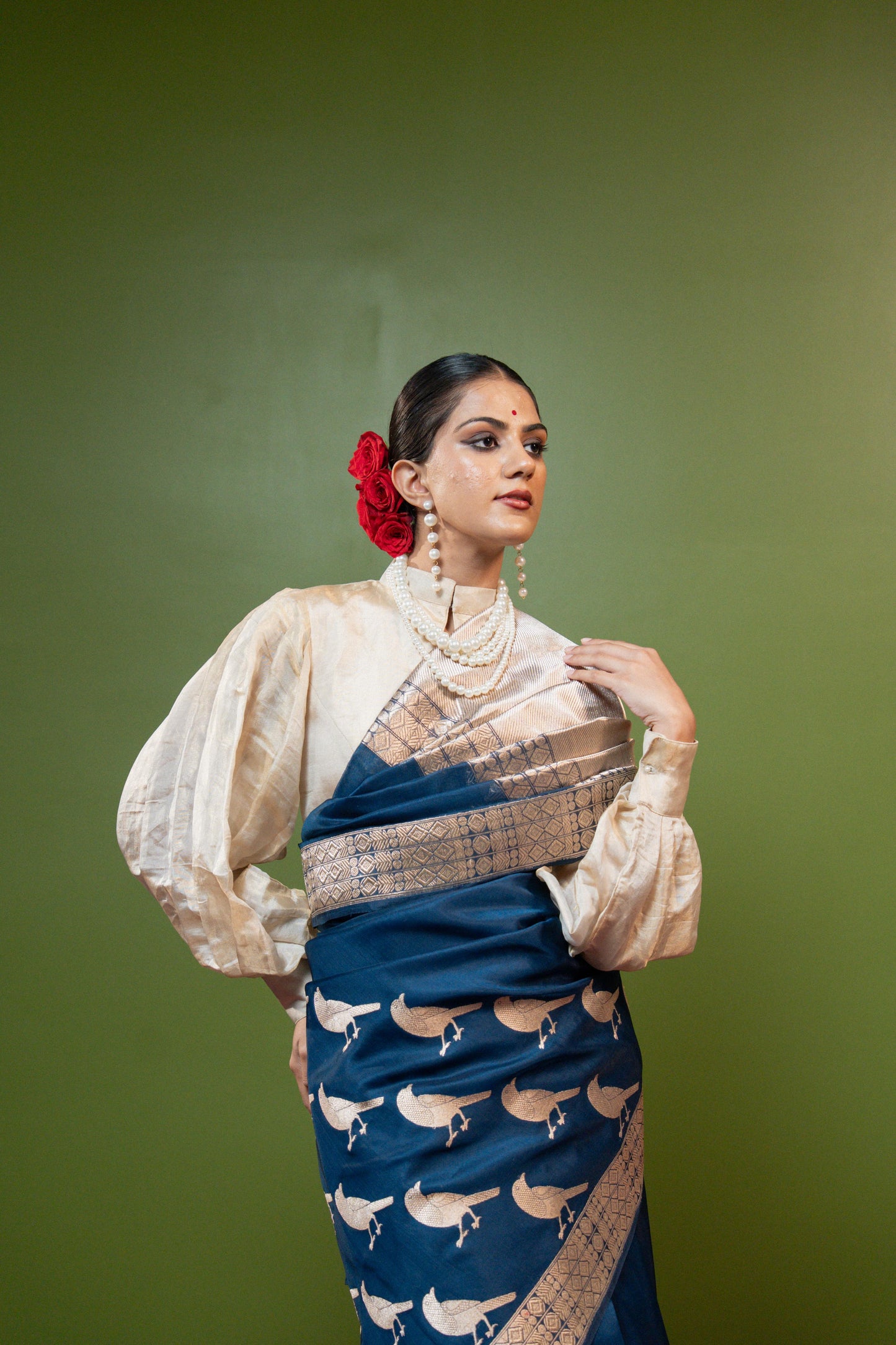 Neela: Banarasi Handwoven Saari