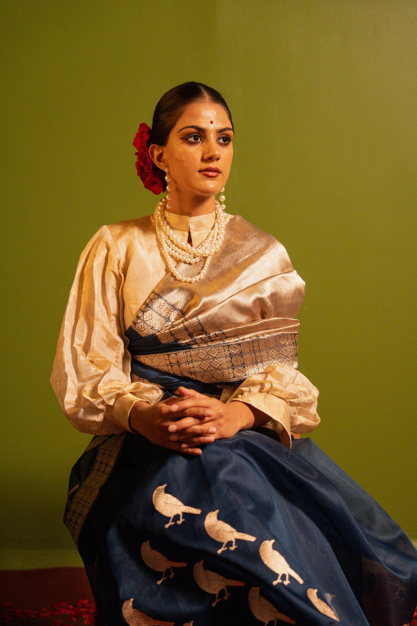 Neela: Banarasi Handwoven Saari