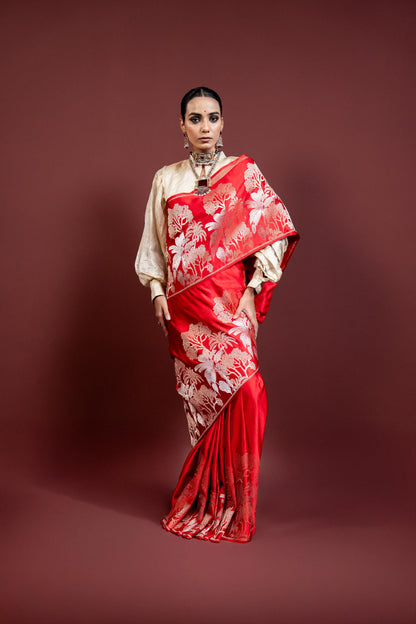 Vriksh: Rooted in tradition, Banarasi Handwoven Saare