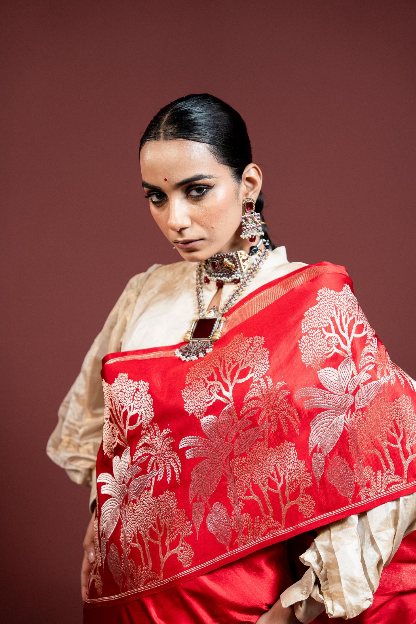 Vriksh: Rooted in tradition, Banarasi Handwoven Saare