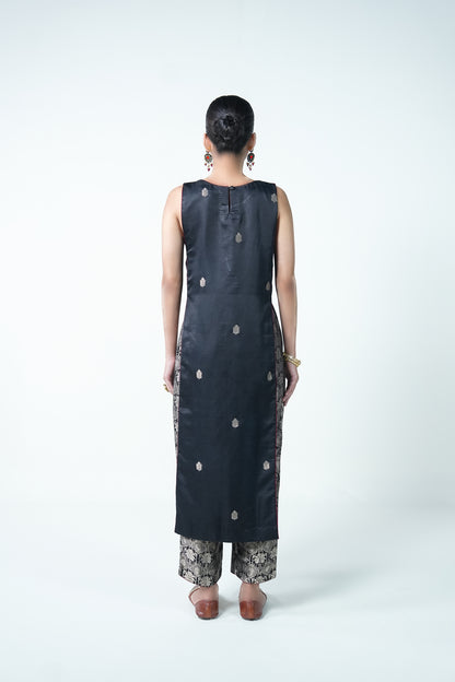 Rudraksh – Elegant Black Banarasi Ethnic Suit for Women
