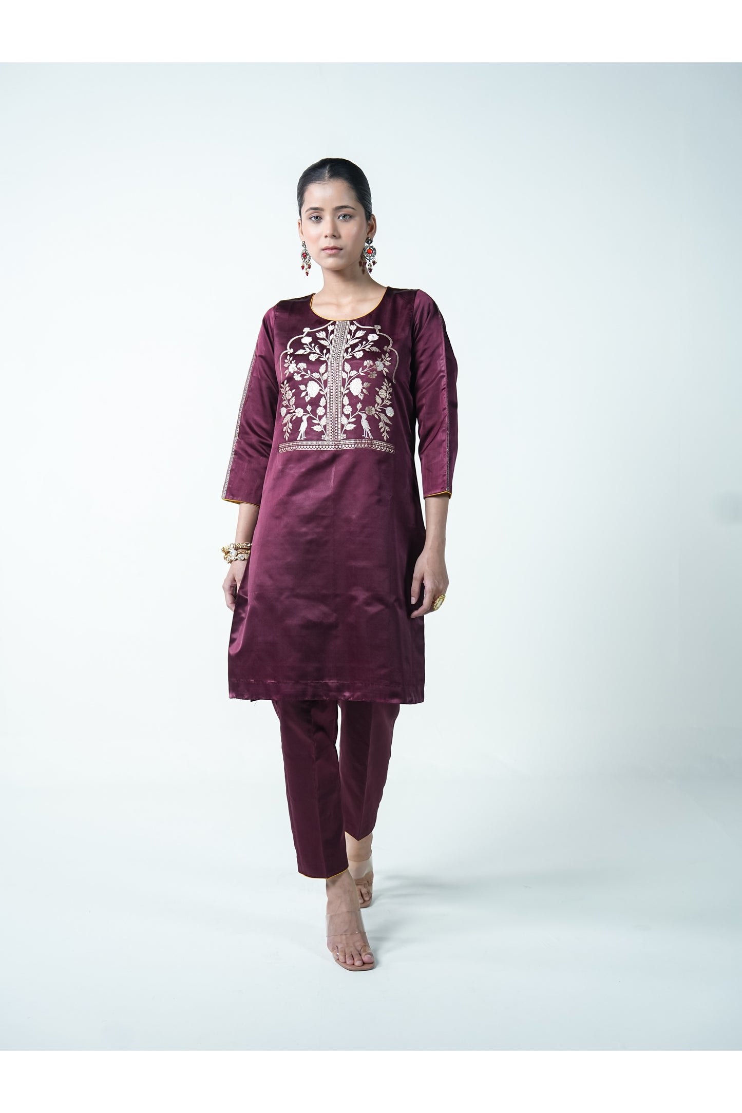 Farah – Elegant Brown Ethnic Suit for Women