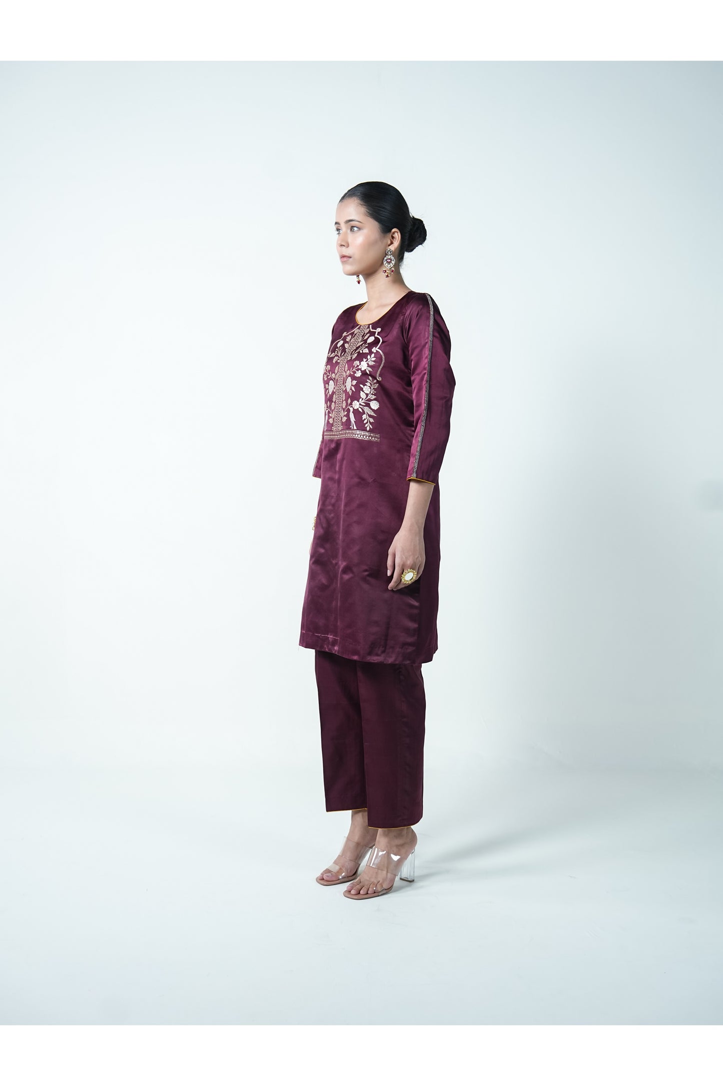 Farah – Elegant Brown Ethnic Suit for Women