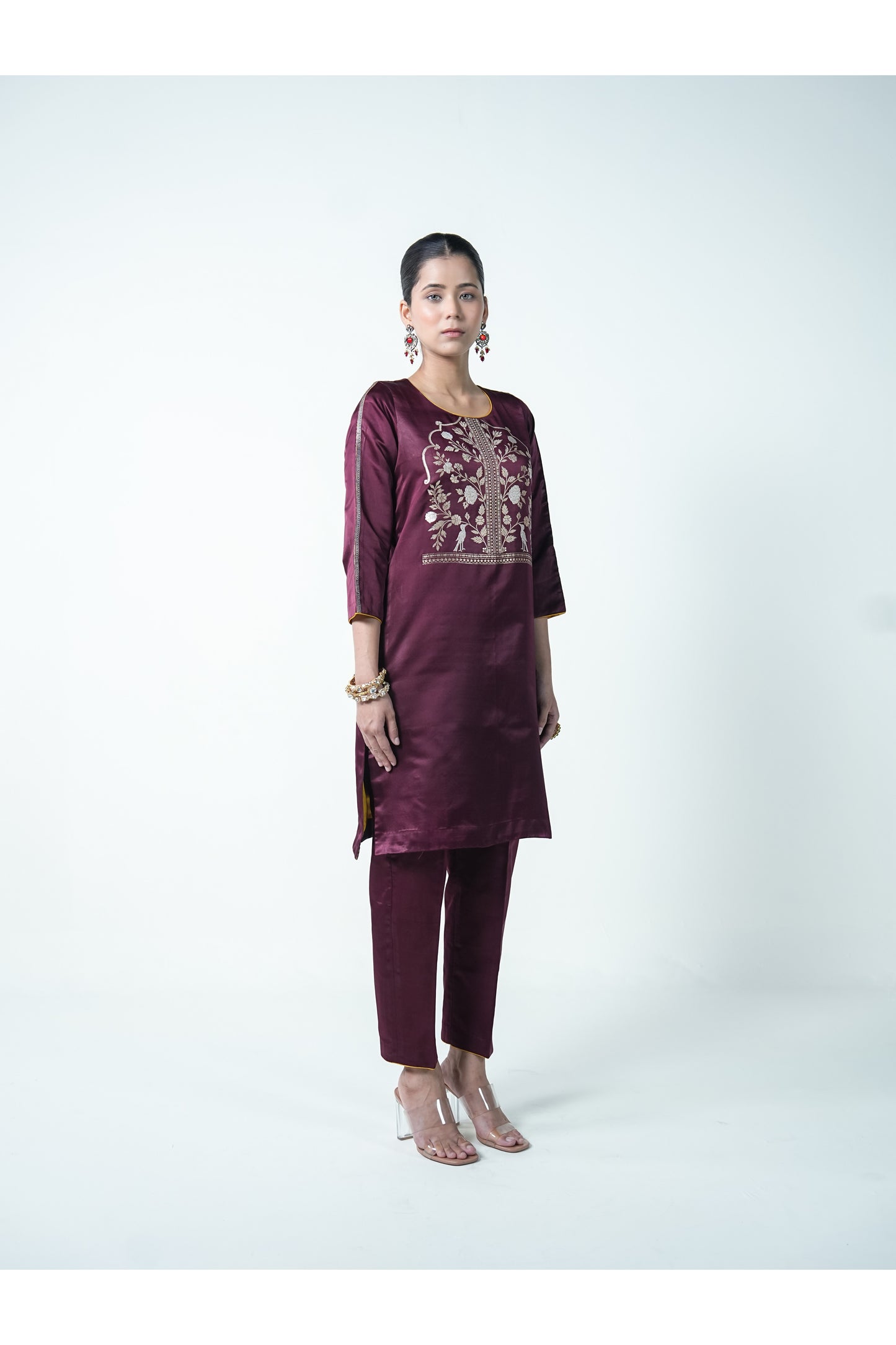 Farah – Elegant Brown Ethnic Suit for Women