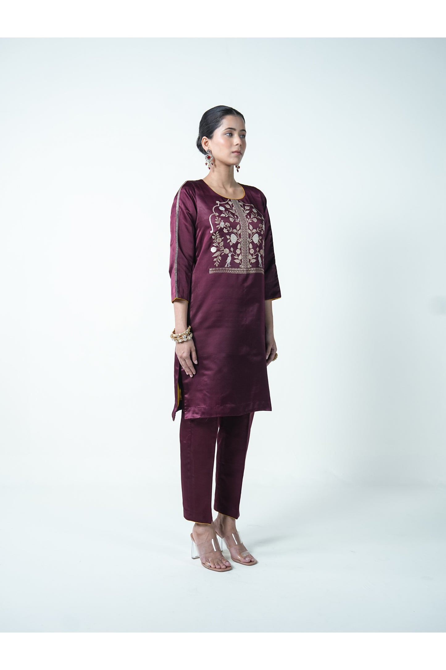 Farah – Elegant Brown Ethnic Suit for Women