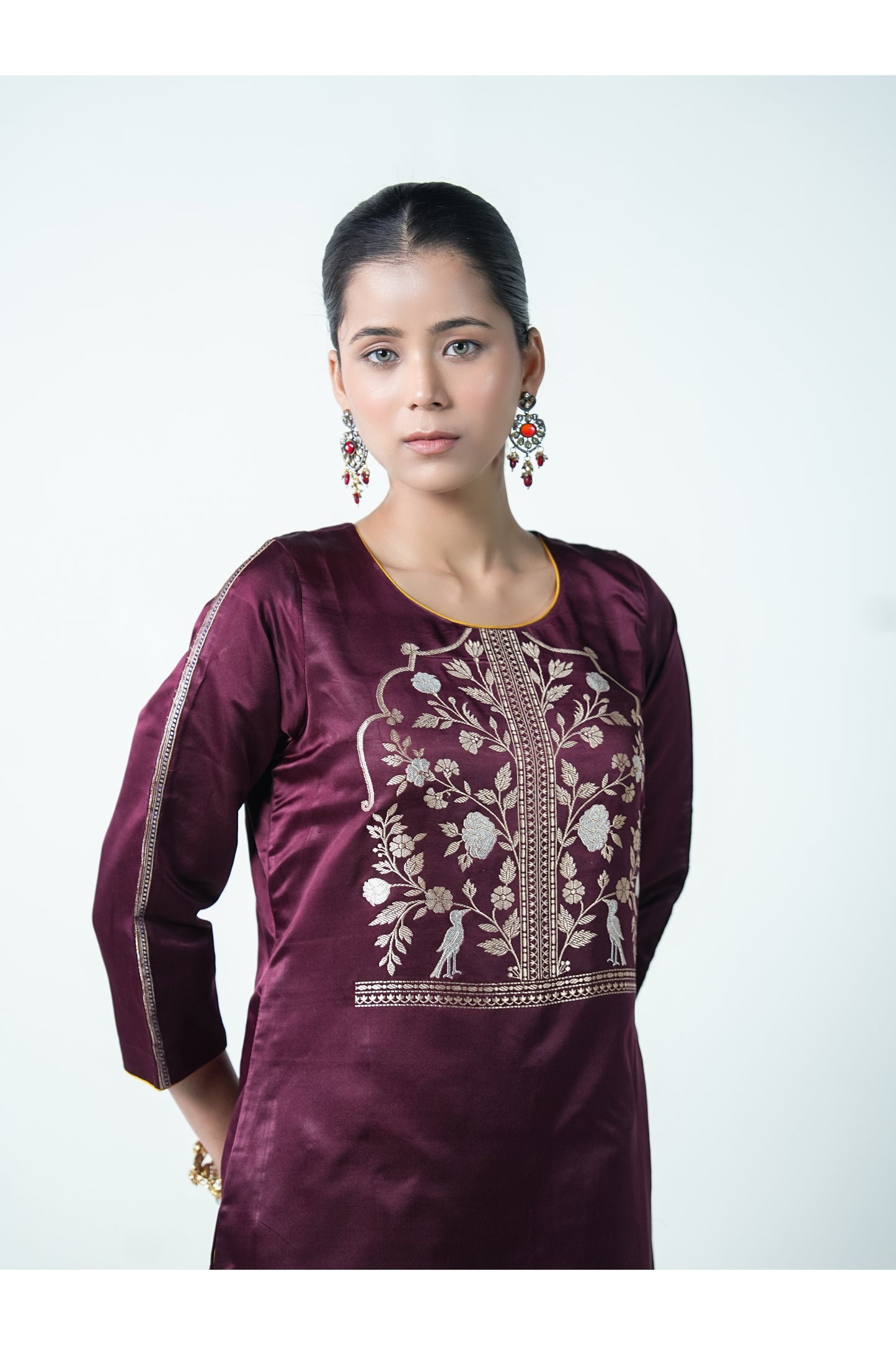 Farah – Elegant Brown Ethnic Suit for Women