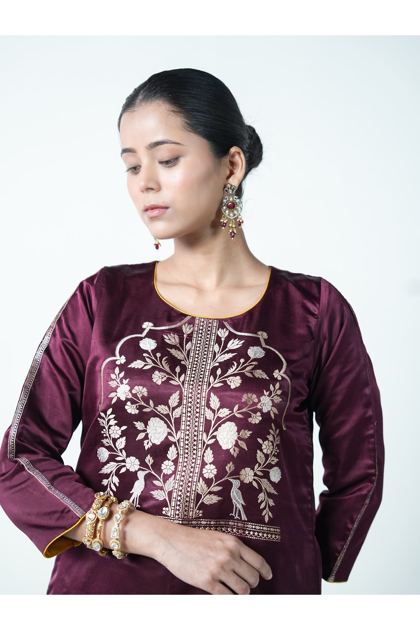 Farah – Elegant Brown Ethnic Suit for Women