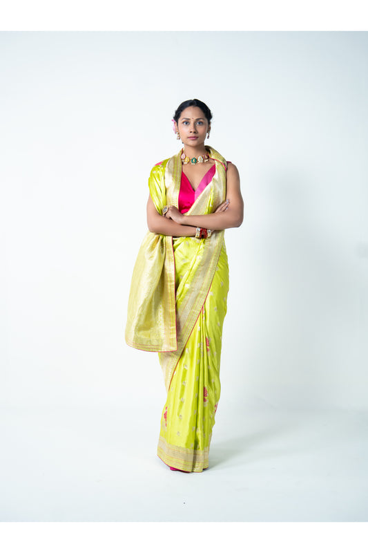 Megha – Green Banarasi Saree for Women