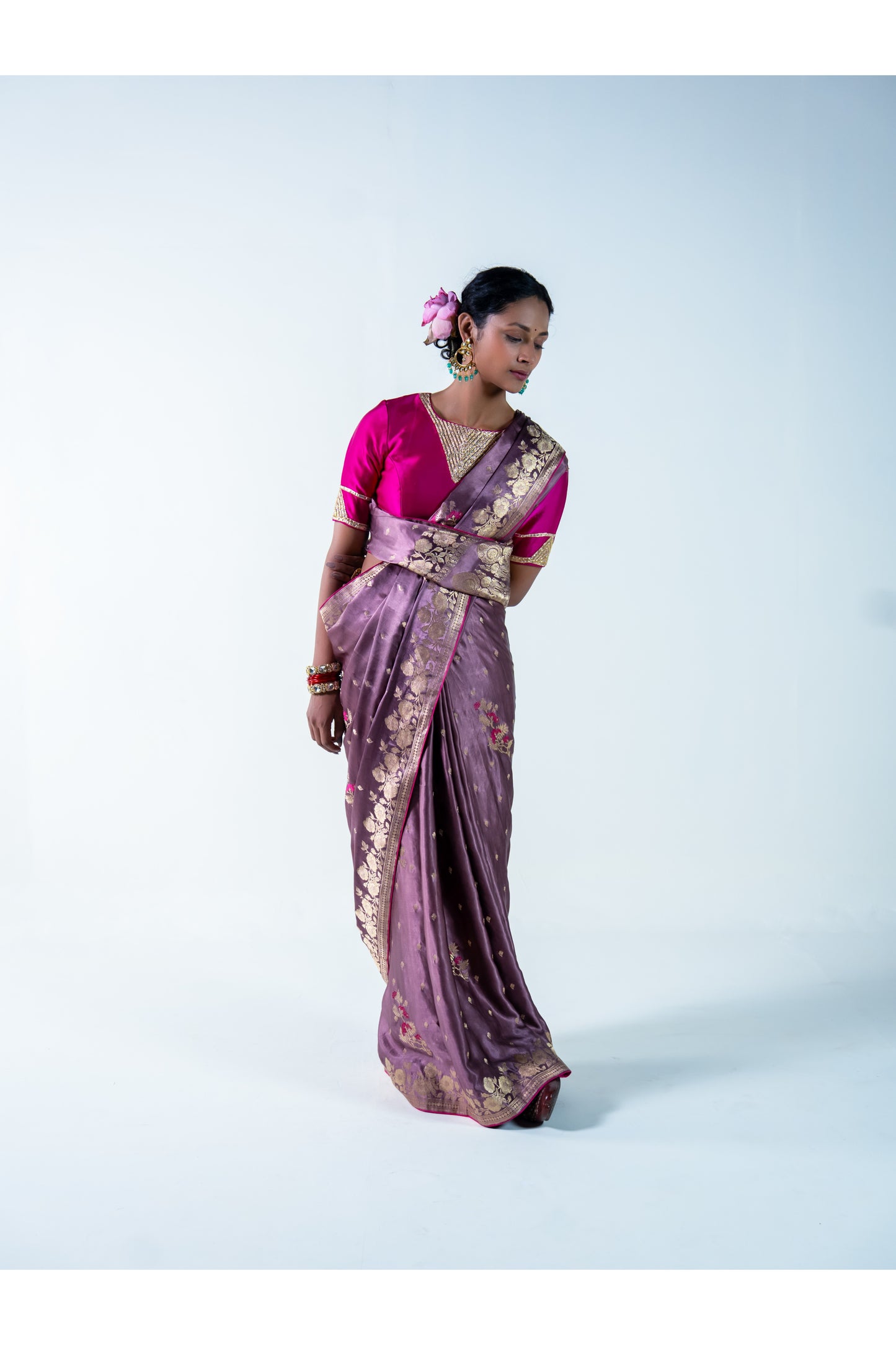 Faalsa – Purple Banarasi Saree for Women