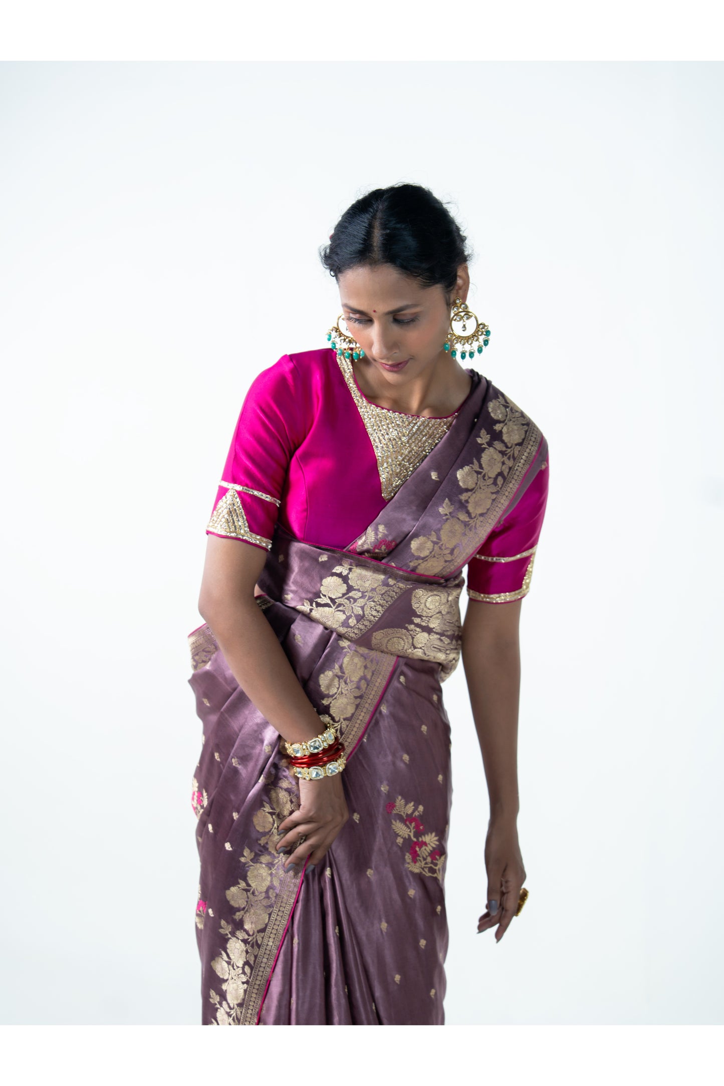 Faalsa – Purple Banarasi Saree for Women