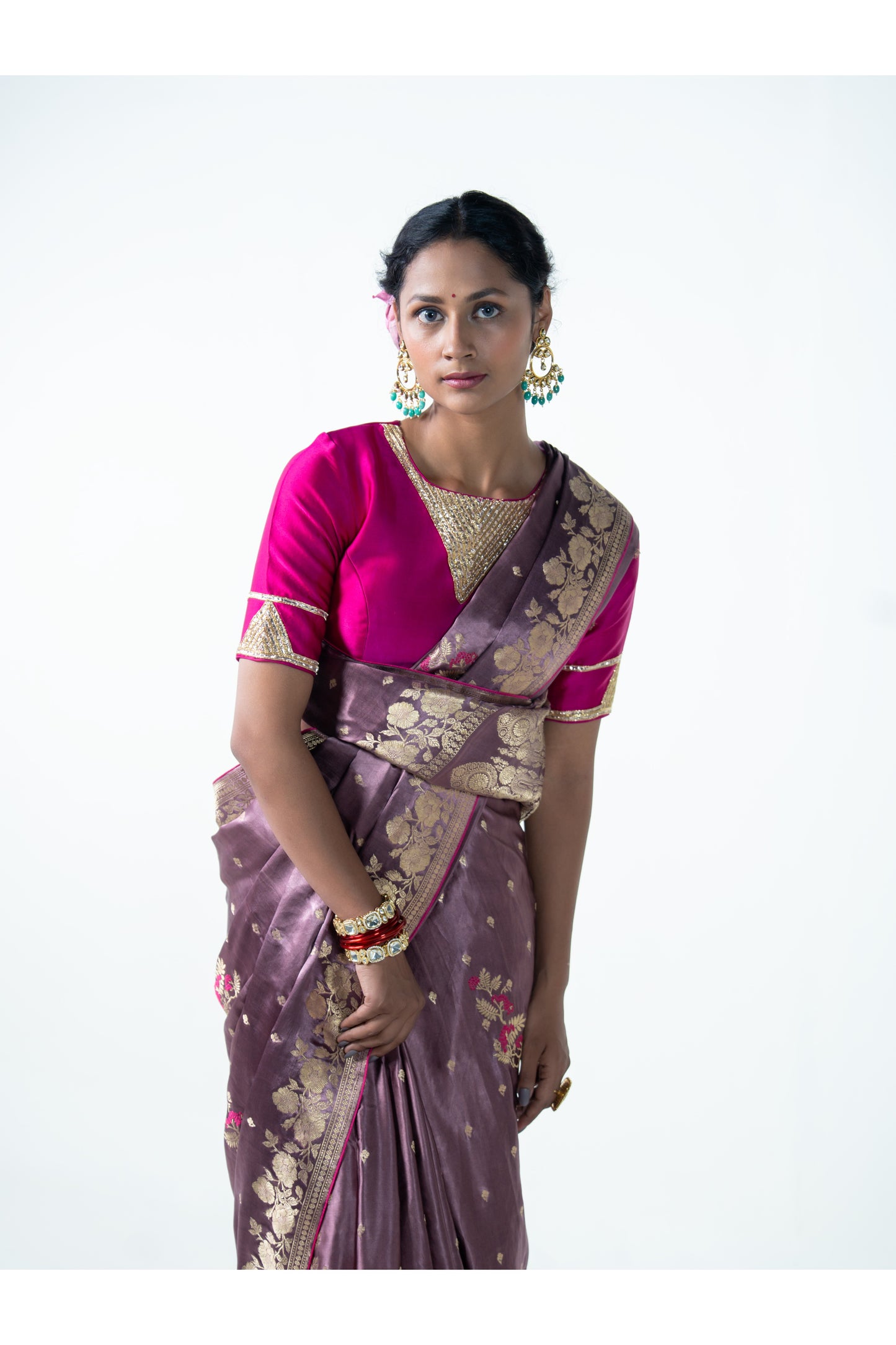Faalsa – Purple Banarasi Saree for Women
