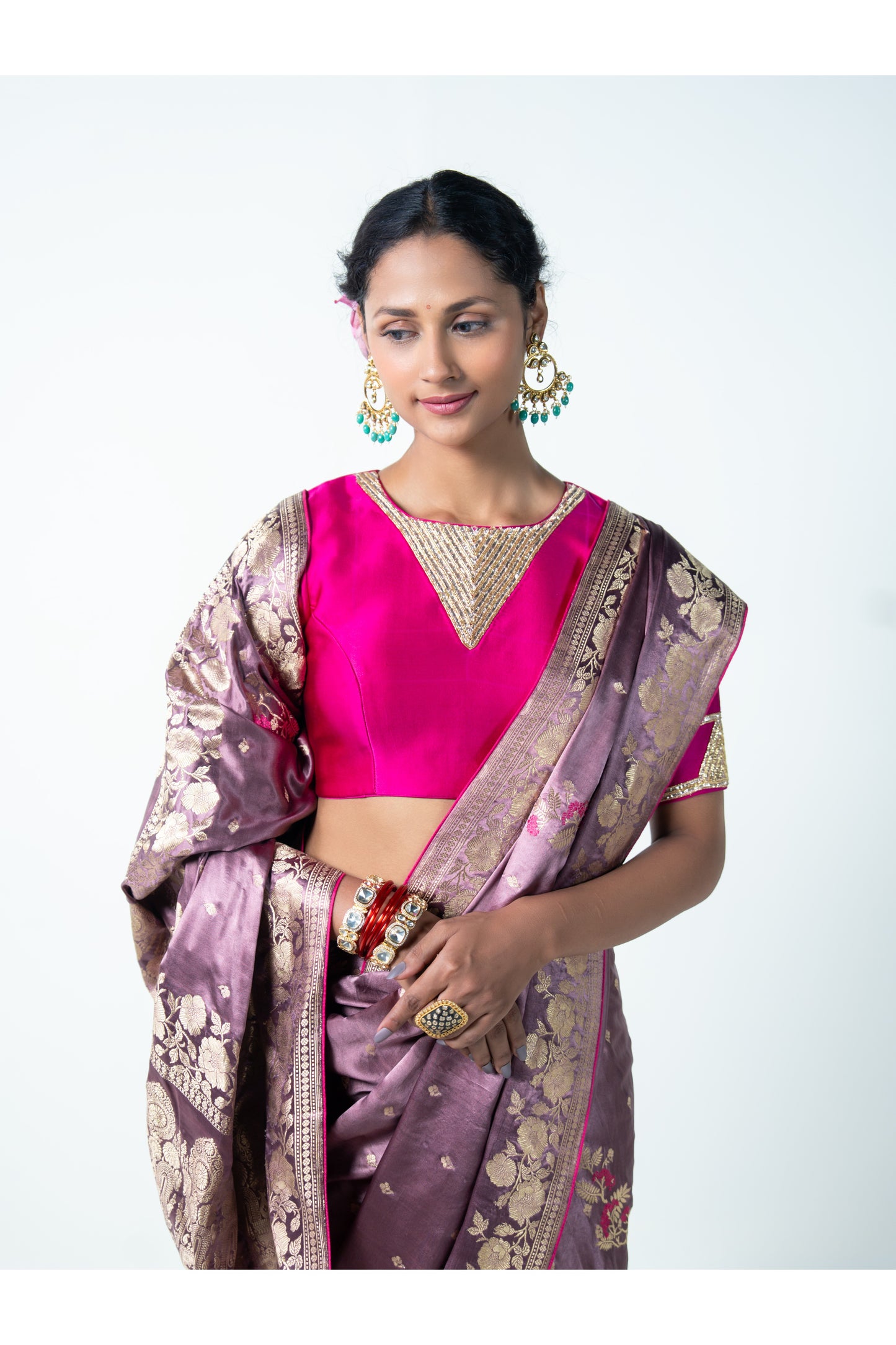 Faalsa – Purple Banarasi Saree for Women