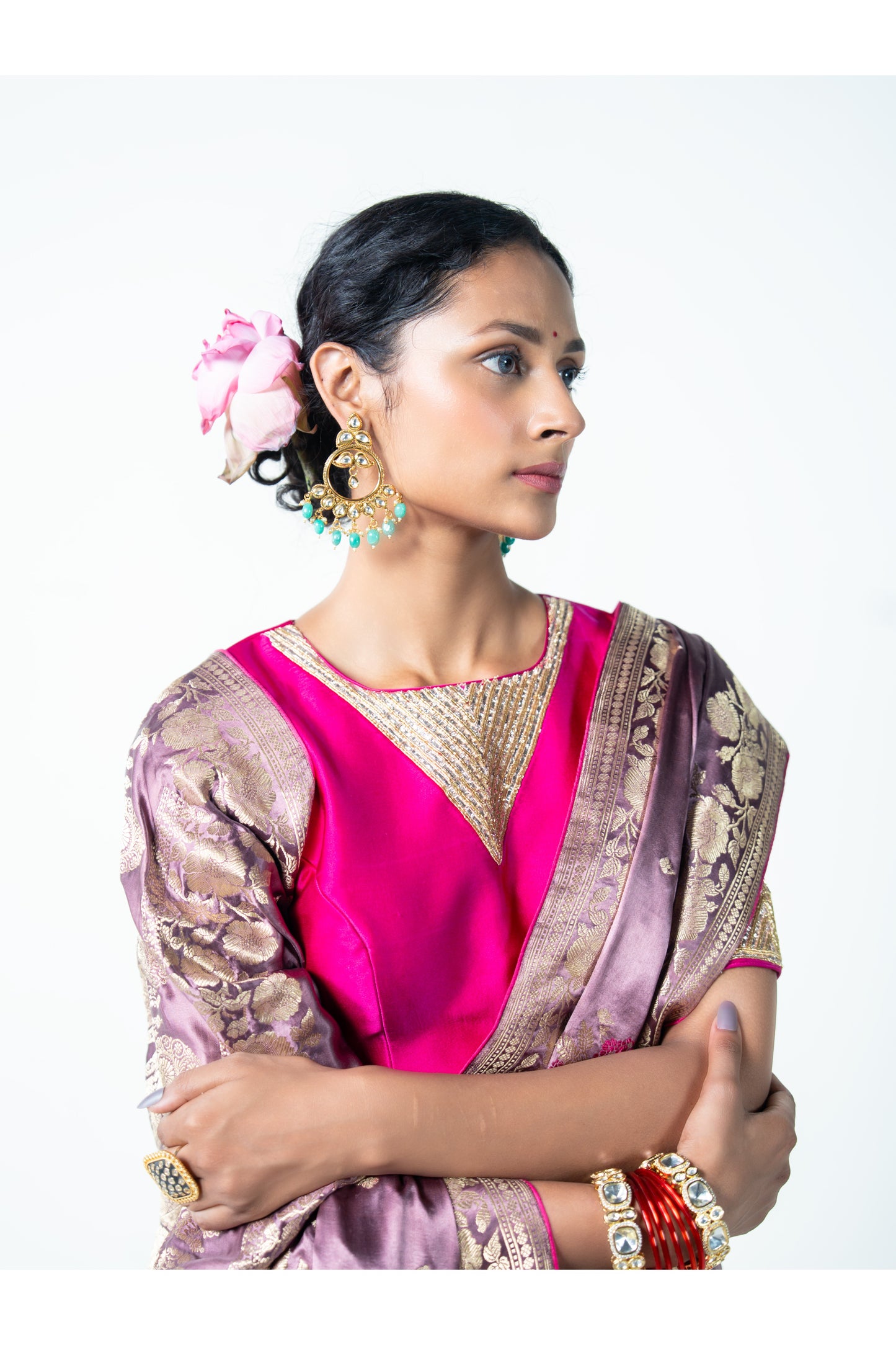 Faalsa – Purple Banarasi Saree for Women