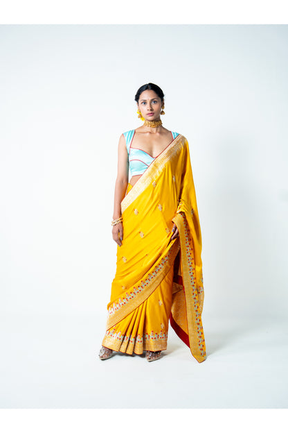 Devshree – Yellow Banarasi Saree for Women