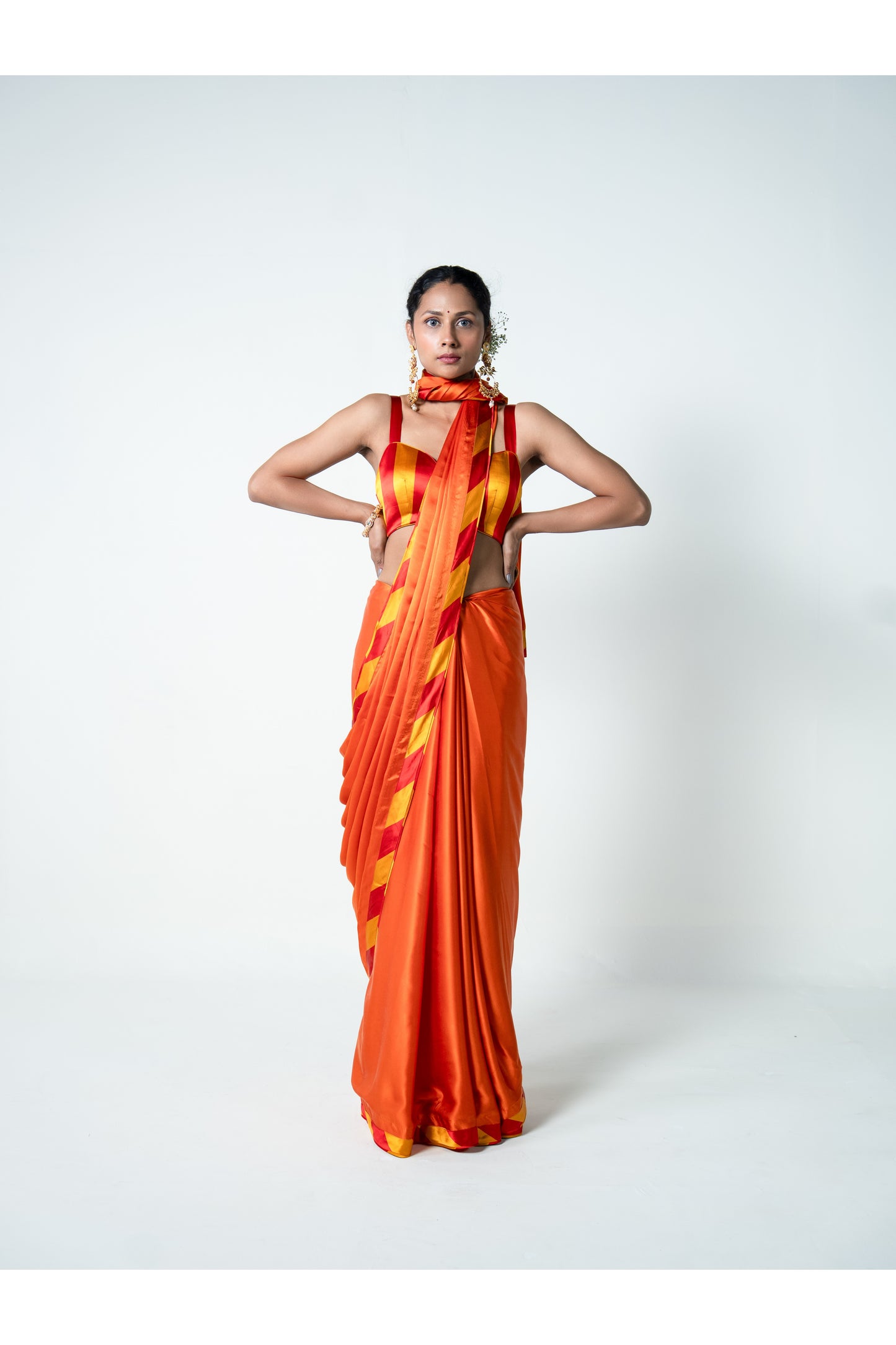 Madhuri – Orange Banarasi Saree for Women