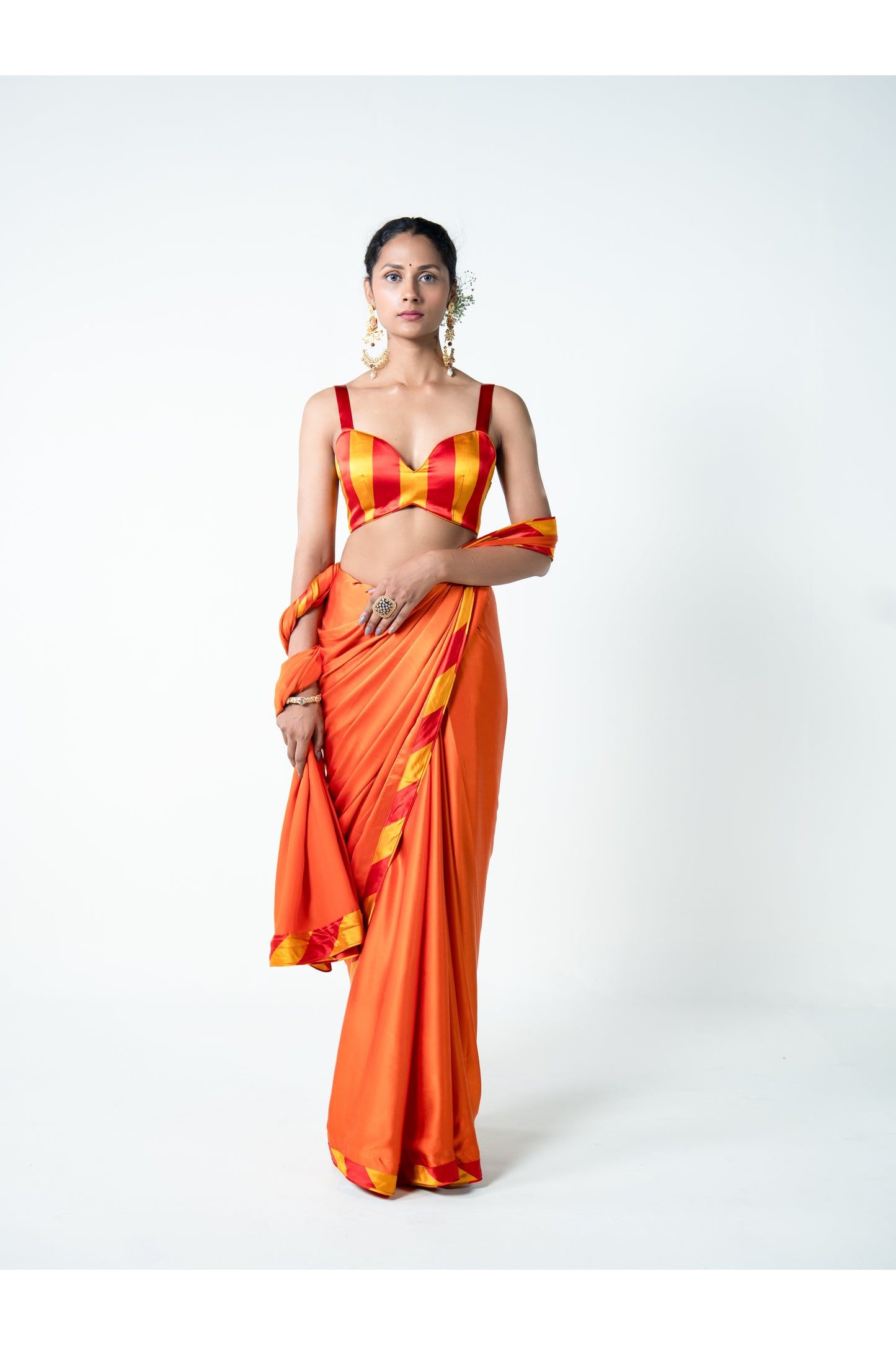 Madhuri – Orange Banarasi Saree for Women