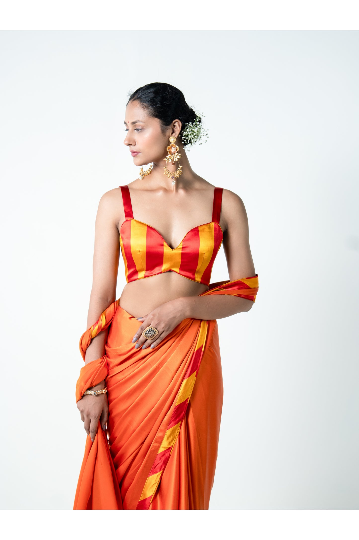 Madhuri – Orange Banarasi Saree for Women