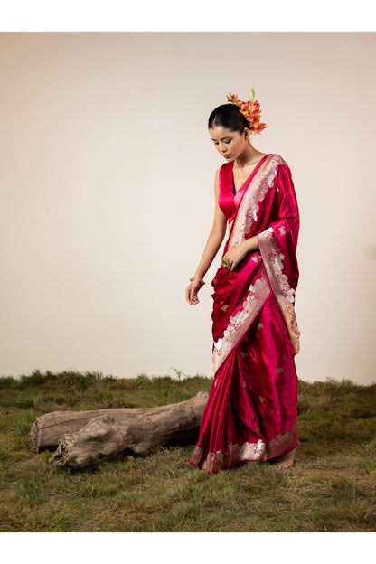 Radha – Pink Banarasi Silk Saree