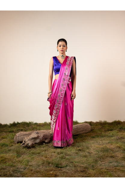 Mrig – Pink Banarasi Silk Saree